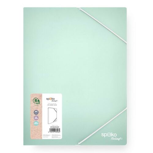 Füzetbox SPOKO ReLeaf PP A/4 30 mm SoftTouch menta zöld 122976426