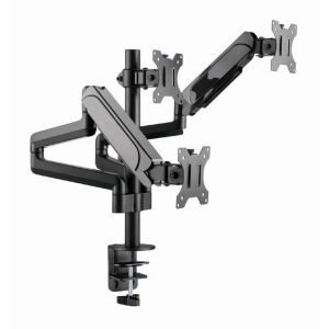Gembird MA-DA3-01 Desk mounted adjustable mounting arm for 3 monitors full-motion 17"-27" Black
