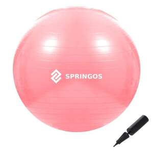 Springos 75 cm rosa Gymnastikball mit Pumpe - Fitness-Bälle