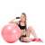 Springos 75 cm pink exercise ball, woman sitting next to the ball