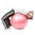 woman using Springos 75 cm pink exercise ball for workout