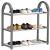 Springos gray shoe rack with shoes on each shelf