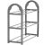 Angled view of Springos 3-tier gray shoe rack