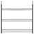 Springos 3-tier shoe rack, gray, metal and plastic, shoe storage