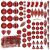Springos 72-teiliges Rotes Weihnachtsbaumschmuck-Set Display