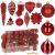 Springos 72-teiliges Rotes Weihnachtsbaumschmuck-Set in Box