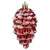 Roter Christbaumschmuck, Tannenzapfenform mit Glitzer
