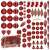 Springos 72-teiliges Weihnachtsbaumschmuck-Set, rot