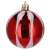 Roter Christbaumschmuck mit weißen Glitzerstreifen