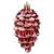 Roter Christbaumschmuck, Tannenzapfenform mit Glitzer