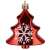 Roter Christbaumschmuck, Weihnachtsbaumform mit Schneeflocke