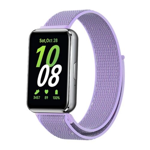 Samsung Galaxy Fit 3 lila állítható nylon szíj - Okosóra szíj