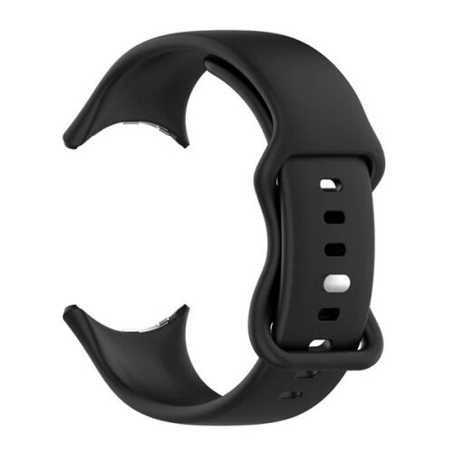 Google Pixel Watch 3 41mm fekete szilikon pótszíj - Okosóra tartozék