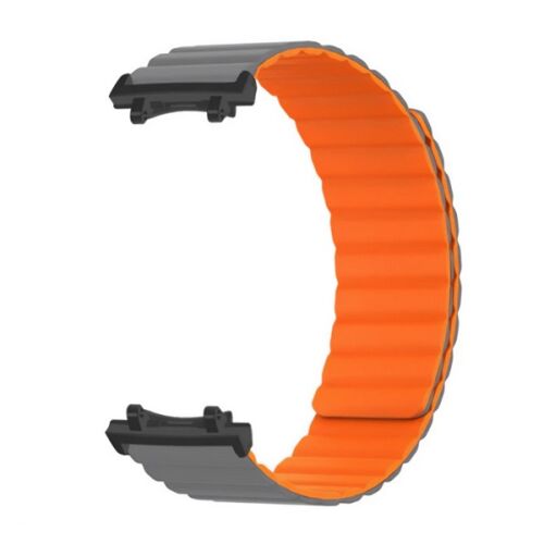 Amazfit T-Rex 3 világosszürke és narancssárga mágneses óraszíj 
