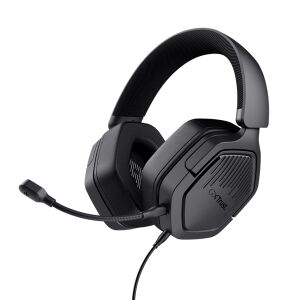 Trust GXT492 Carus Kabelgebundenes Schwarzes Gaming-Headset, schräger Blick - Trust