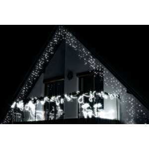 Springos Hideg Fehér LED Jégcsap Fényfüggöny házat díszítve - Springos Fényfüzér