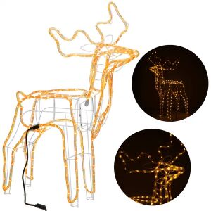 Springos LED Rénszarvas Karácsonyi Dísz - 90 cm, meleg fehér fények, kültéri dekoráció - Karácsony