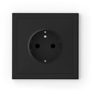 Commel schwarze Schuko-Steckdose mit Schraubanschluss - Steckdosen & Stecker