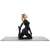Žena radi jogu na Springos 183 cm sivoj podlozi za vježbanje