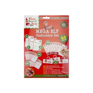 Elves Behavin Badly Mega Elf Stationery Set, 64 darabos karácsonyi manós írószerek készlet napi jelentő kártyákkal, ajtófogókkal, levelekkel és még sok mással - Szezonális dekoráció