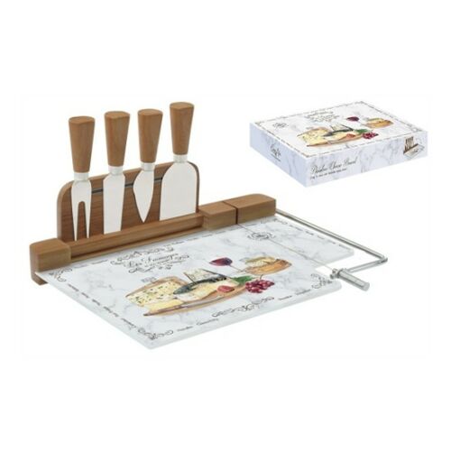 R2S.810LESF Sajtvágókészlet üveglapos, 31,5x20cm, Les Fromages 114272865