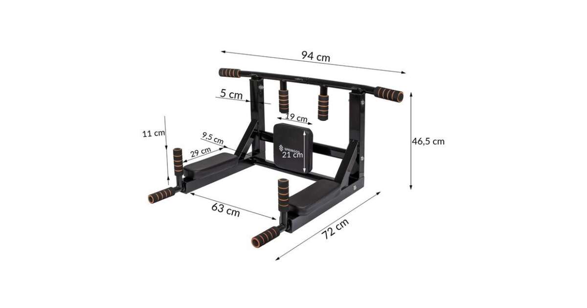 Pull up bar online dimensions cm