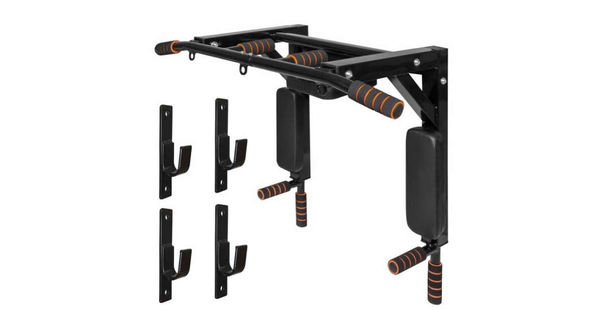 Multifunctional pull up bar for wall 200 kg load capacity steel