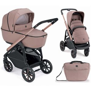 CAM Modus Duo stroller set with bassinet, seat with footmuff and diaper bag, beige - Cam