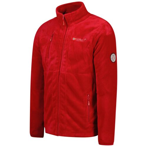 GEOGRAPHICAL NORWAY UPLOAD MEN piros polár pulóver, ferde nézet - Geographical Norway