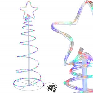 Springos Multicolor LED Christmas Tree with Star Topper Collage - Outdoor Christmas decoration