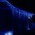 Kék Jégcsap LED fényfüzér egy tetőn
