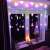 Springos star curtain lights, 136 LED, multicolor, hanging on a window, with a gnome decoration