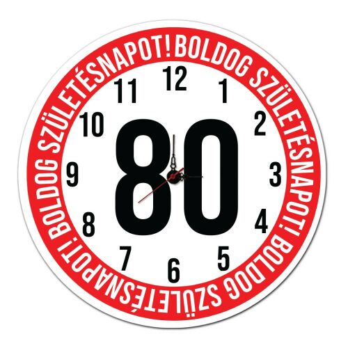 Szülinapi Falióra - Boldog Születésnapot 80 ajándék - Ajándékötlet születésnapra