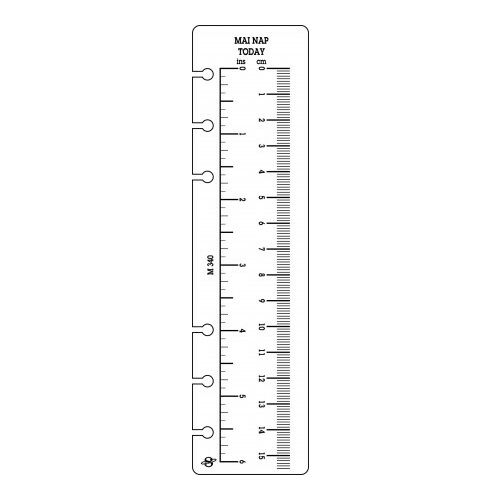 Saturnus Naptár Betét Vonalzó S Méret, Átlátszó PVC Tervező Kiegészítő - SATURNUS