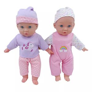 Dvije lutke za bebe u različitim odjevnim kombinacijama, visoke 35 cm - Manyuk Toys