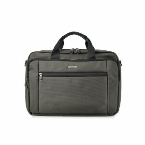 Taška na notebook BONTOUR 15 palcov, šalviová zelená, pohľad spredu - Tašky a puzdrá na notebooky
