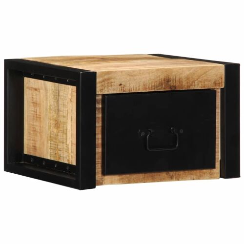 vidaXL Éjjeli szekrények 2 db tömör nyersfa mangó 40x35x25 cm