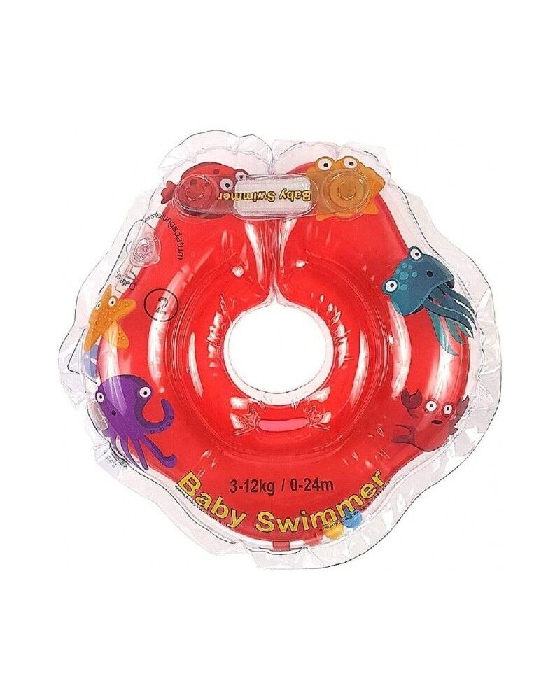 Colac de gat pentru bebelusi Babyswimmer Rosu 0-24 luni