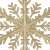 Gold glitter snowflake Christmas ornament, Springos