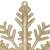 Gold glitter snowflake Christmas ornament, Springos