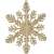Gold glitter snowflake Christmas ornament, Springos