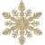 Gold glitter snowflake Christmas ornament, Springos