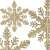 Gold glitter snowflake Christmas ornament, 30 cm, Springos
