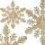 Gold glitter snowflake Christmas ornament, 30 cm, Springos