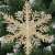 Gold glitter snowflake Christmas ornament, 30 cm, Springos, on Christmas tree