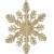 Gold glitter snowflake Christmas ornament, 30 cm, Springos