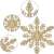 Gold glitter snowflake Christmas ornament, 30 cm, Springos