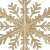 Gold glitter snowflake Christmas ornament, 30 cm, Springos