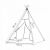 Детска палатка Tipi, Clouds, Памук, 160 см, Бял/Черен 118515690