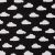 Close-up of black cloud pattern fabric